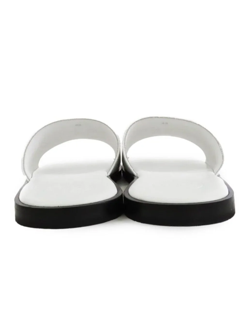 Chrome Hearts Plus Patch Sandals White Black Leather